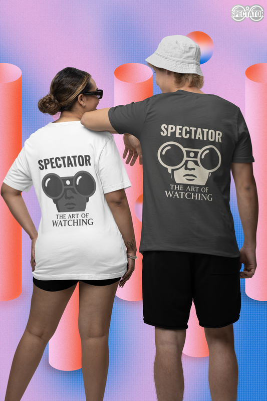 Spectator Unisex Cotton Crew Tee | The Art of Watching Shirt for Casual Wear, Gift for Movie Lovers, Pop Culture Tee, Retro Style Tee