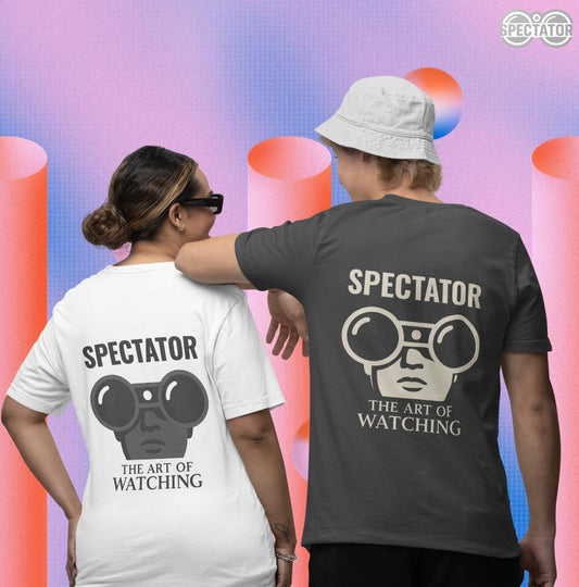 Spectator Unisex Cotton Crew Tee, "The Art of Watching"  Game Day wear,